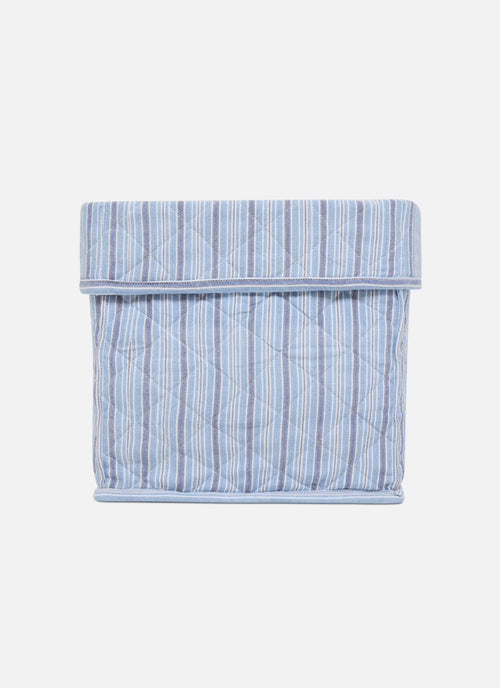 FREDDIE STRIPE - Blue Quilted Storage Box