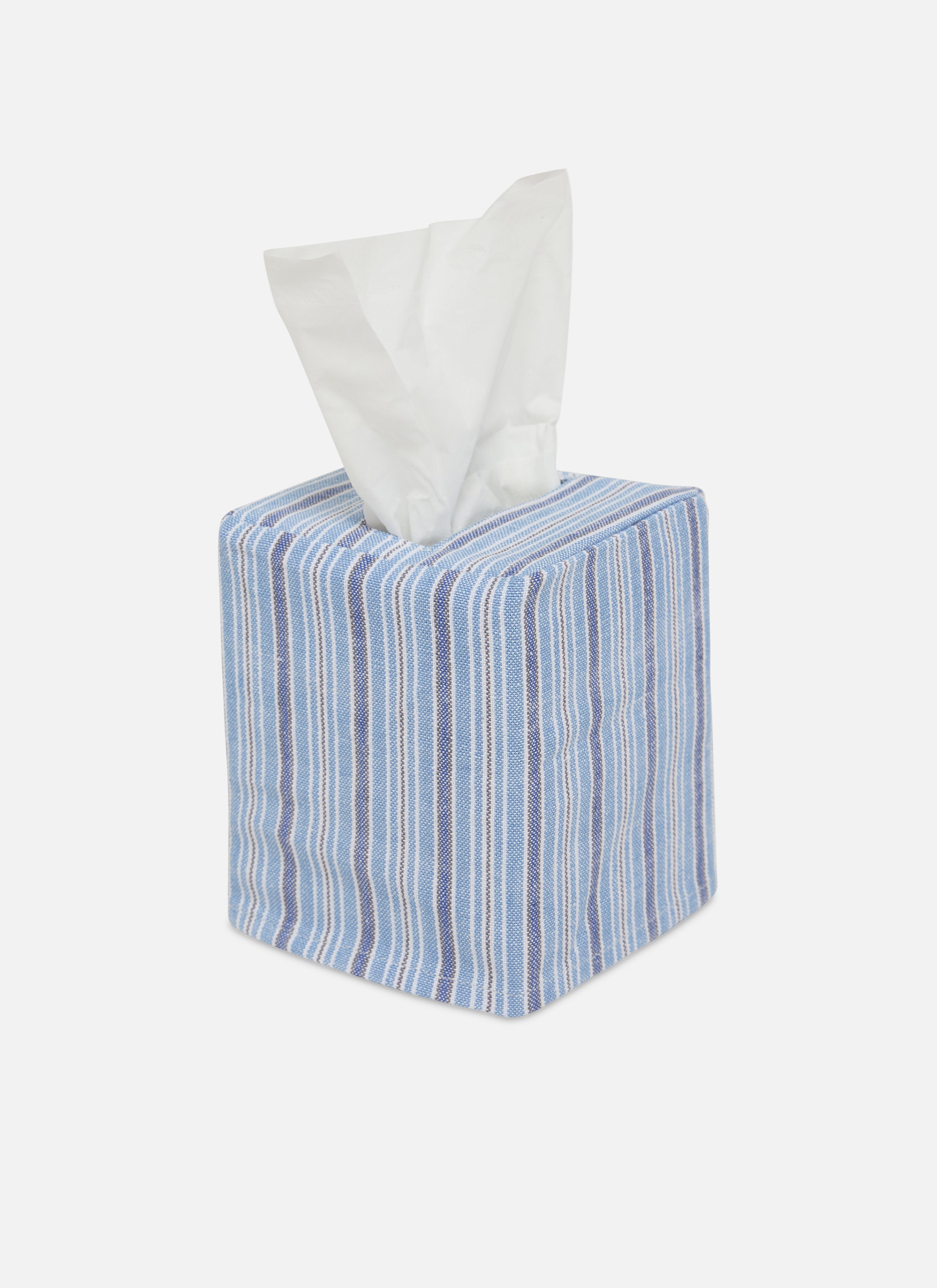 Heather Taylor Home - Freddie Stripe Blue Tissue Box Cover