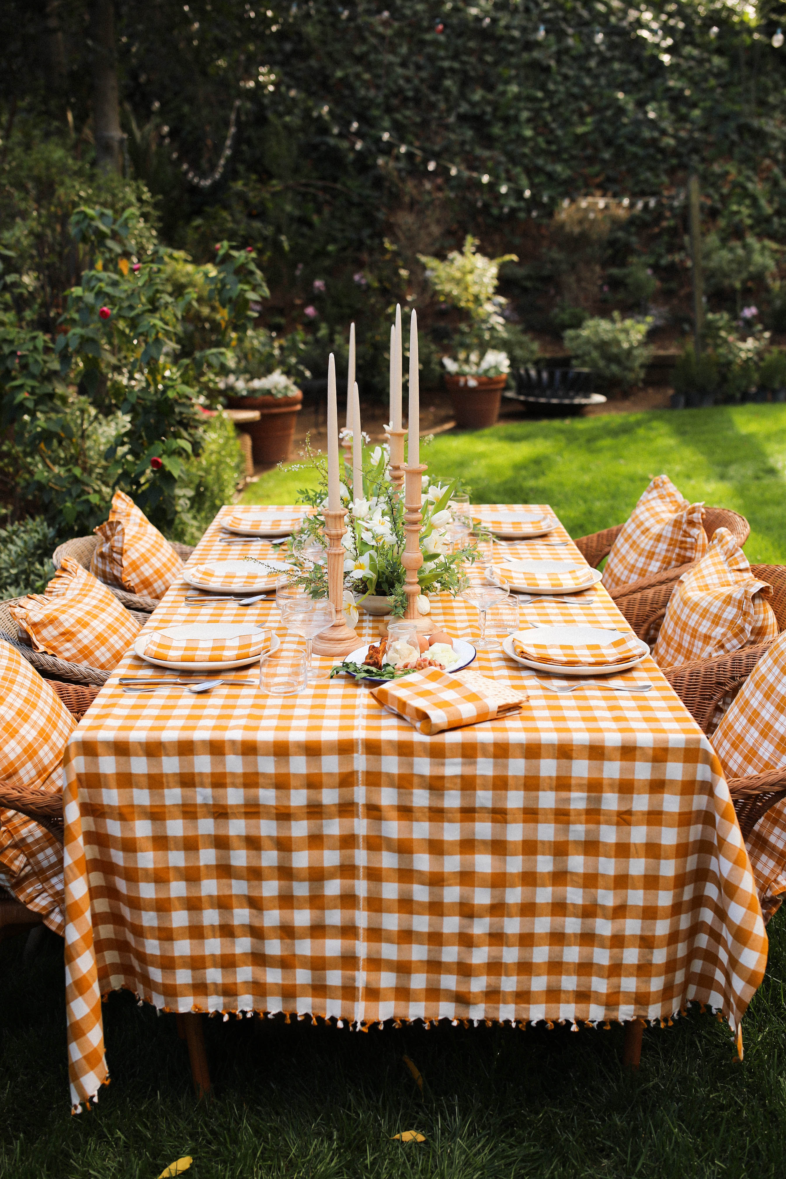 GINGHAM - Goldenrod Tablecloth – Heather Taylor Home