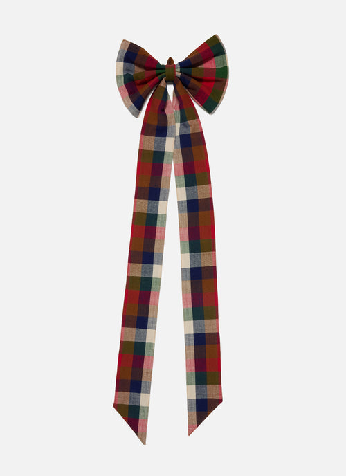 GINGHAM - Pine Fabric Bow