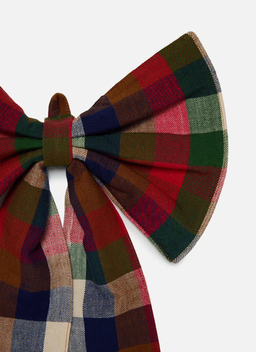 GINGHAM - Pine Fabric Bow