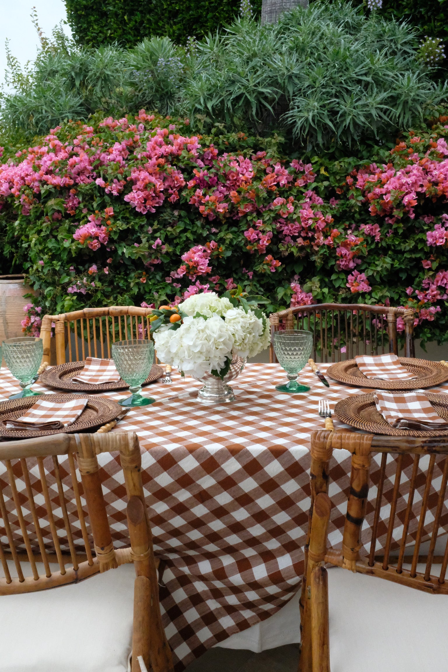 GINGHAM - Nutmeg Tablecloth – Heather Taylor Home