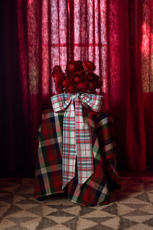 CLARA PLAID - Multi Wide Garland Ribbon