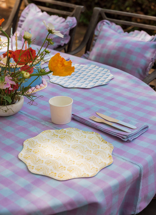 BLUE Wooden Cutlery Set (x 24)