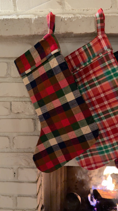 GINGHAM - Pine Quilted Stocking
