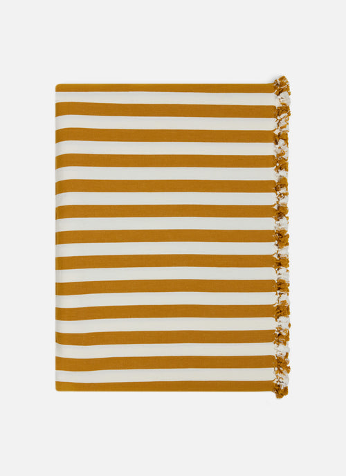 GOLDENROD & CREAM - Medium Stripe Tablecloth