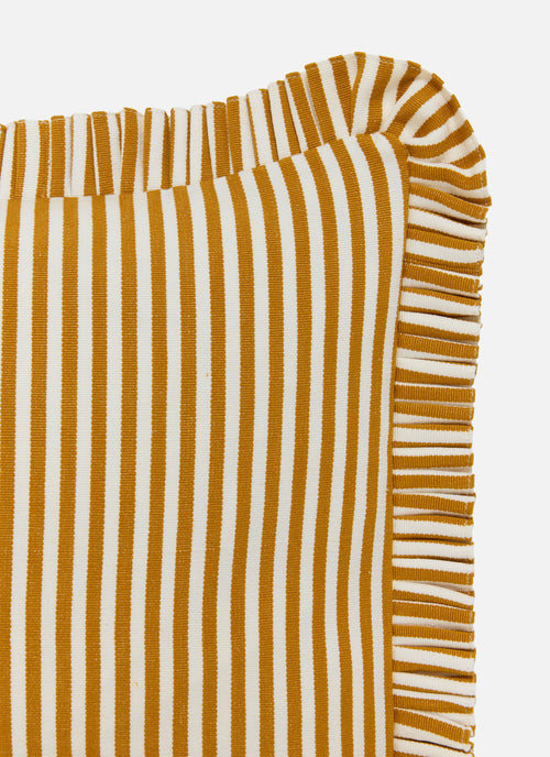GOLDENROD & CREAM - Mini Stripe Petite Pillow