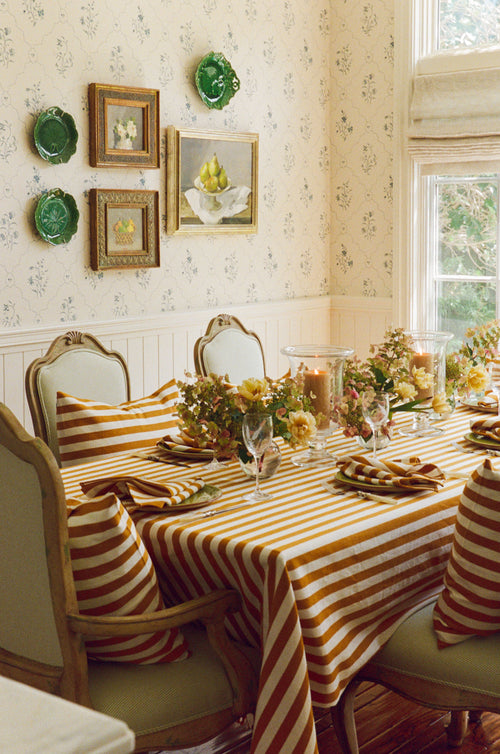GOLDENROD & CREAM - Medium Stripe Pillow