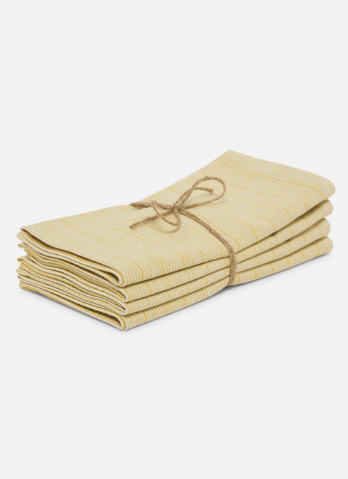 GOLDIE STRIPE - Butter Napkins