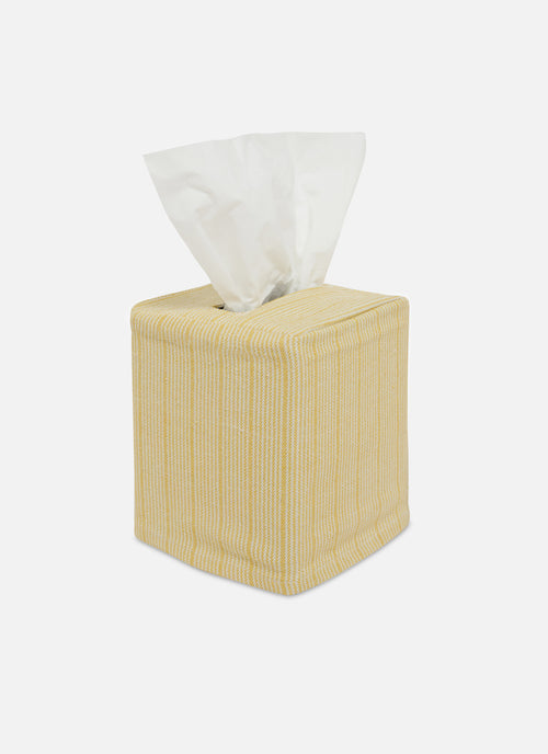 GOLDIE STRIPE - Butter Tissue Box Cover
