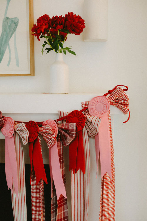 PETITE STRIPE - Valentine Fabric Bow