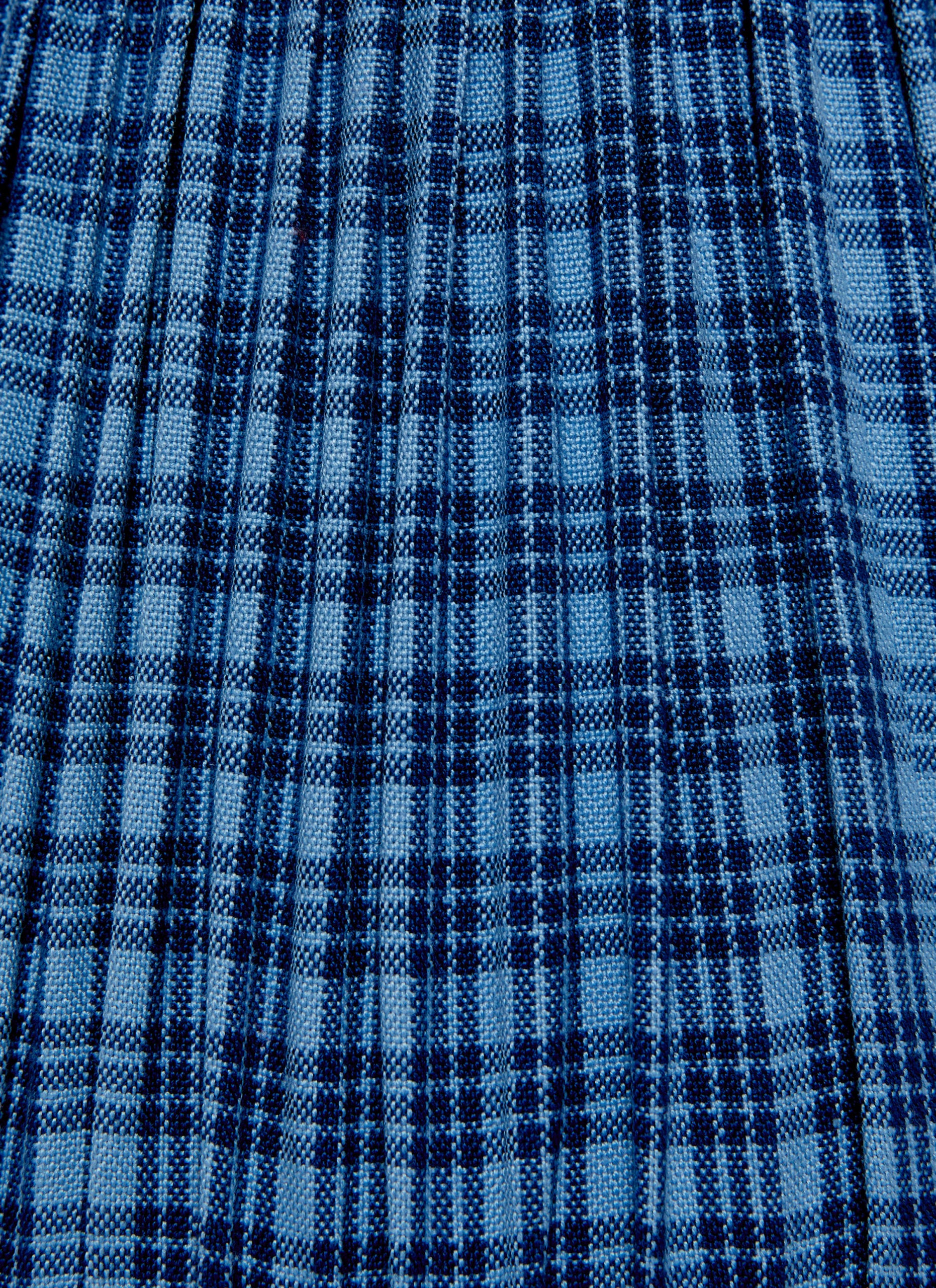 Blue check lampshade clearance