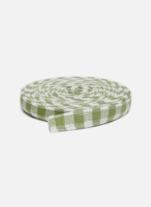 MINI GINGHAM - Olive Ribbon