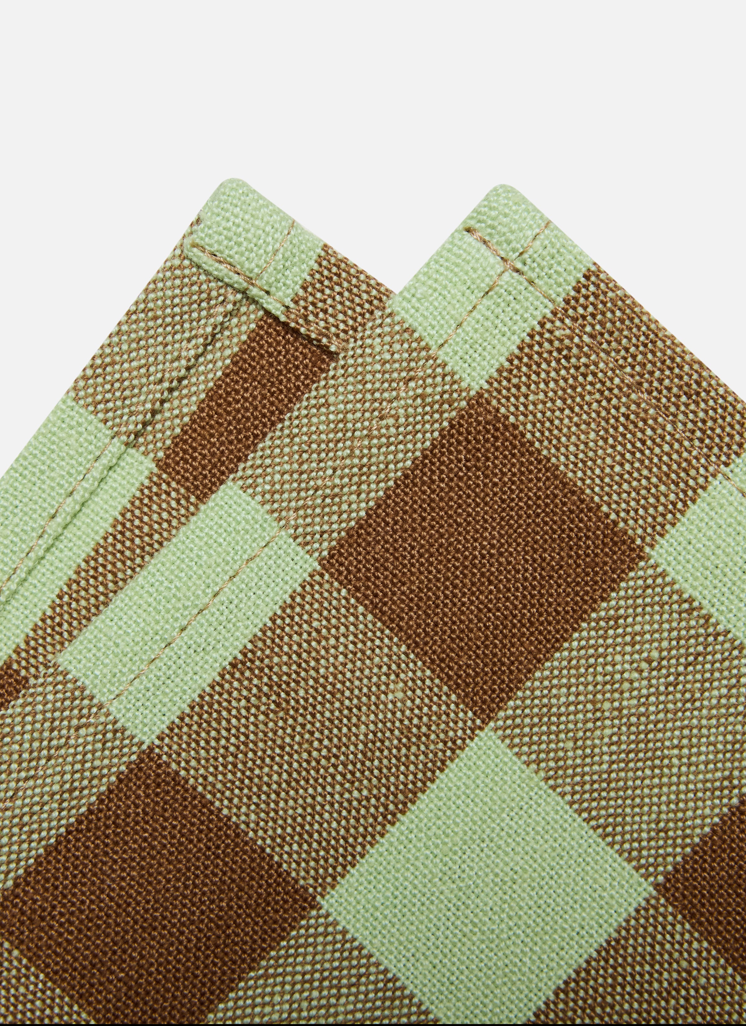 GINGHAM Avocado Napkins - Thumbnail 3