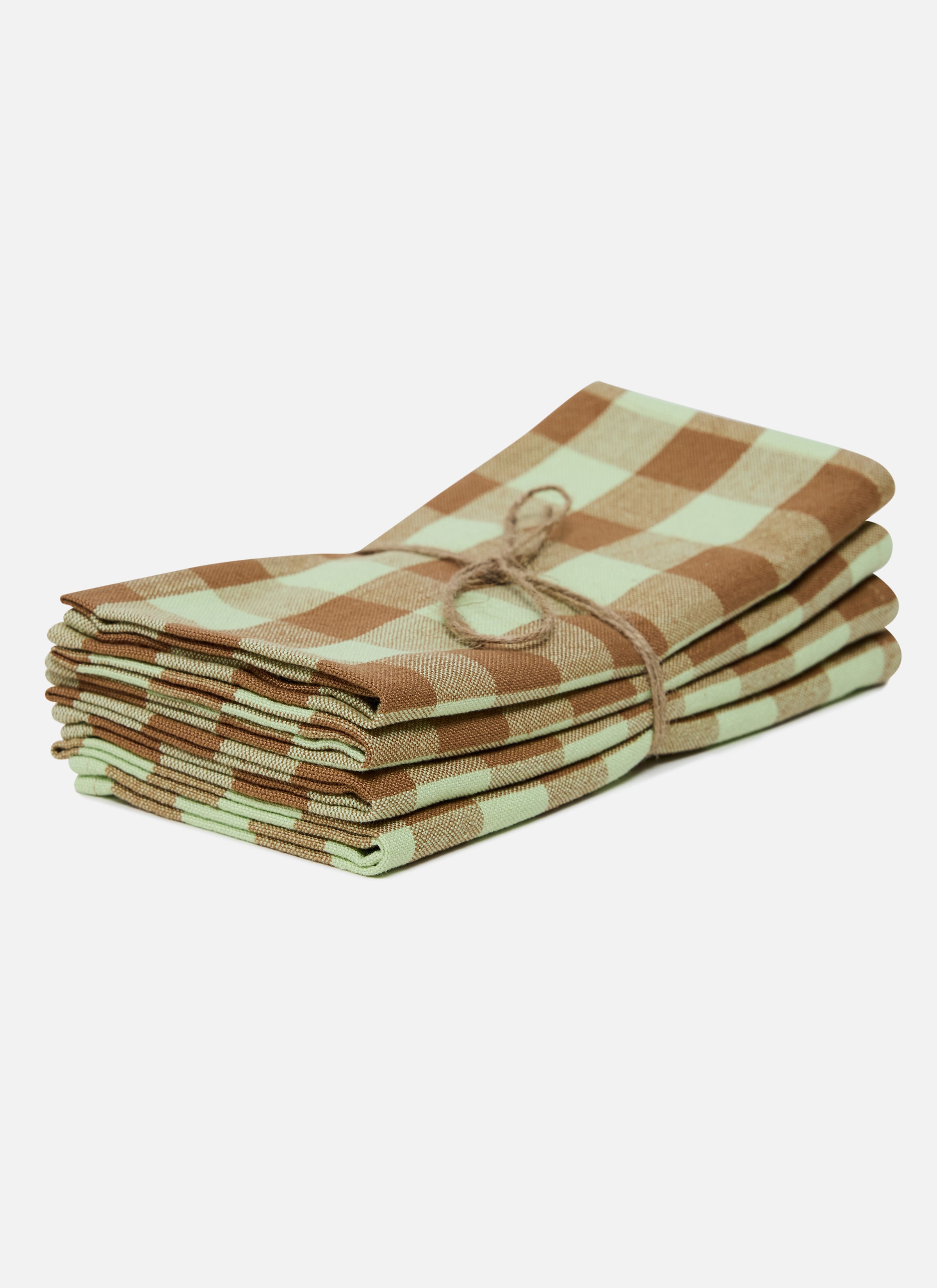 GINGHAM Avocado Napkins - Thumbnail 2