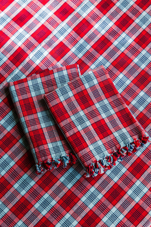 NANTUCKET PLAID - Red Tea Towel