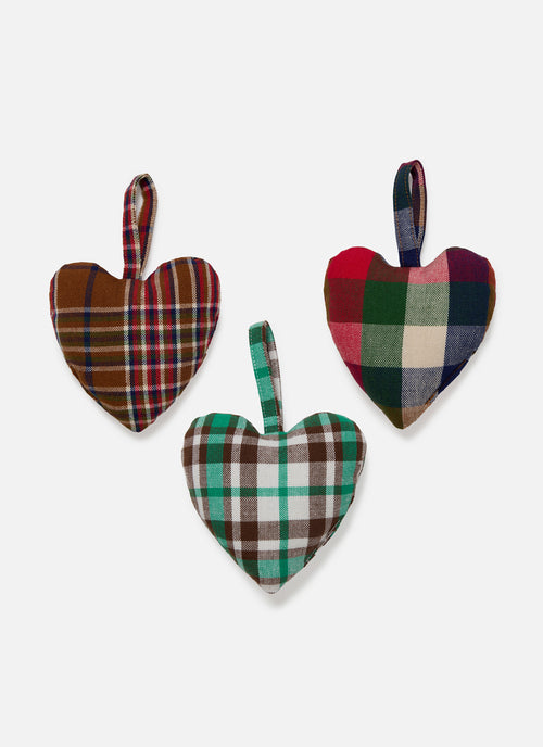 Holiday Heart Ornament Set of 3