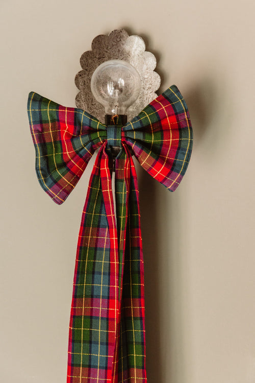 HOLLY PLAID - Multi Fabric Bow
