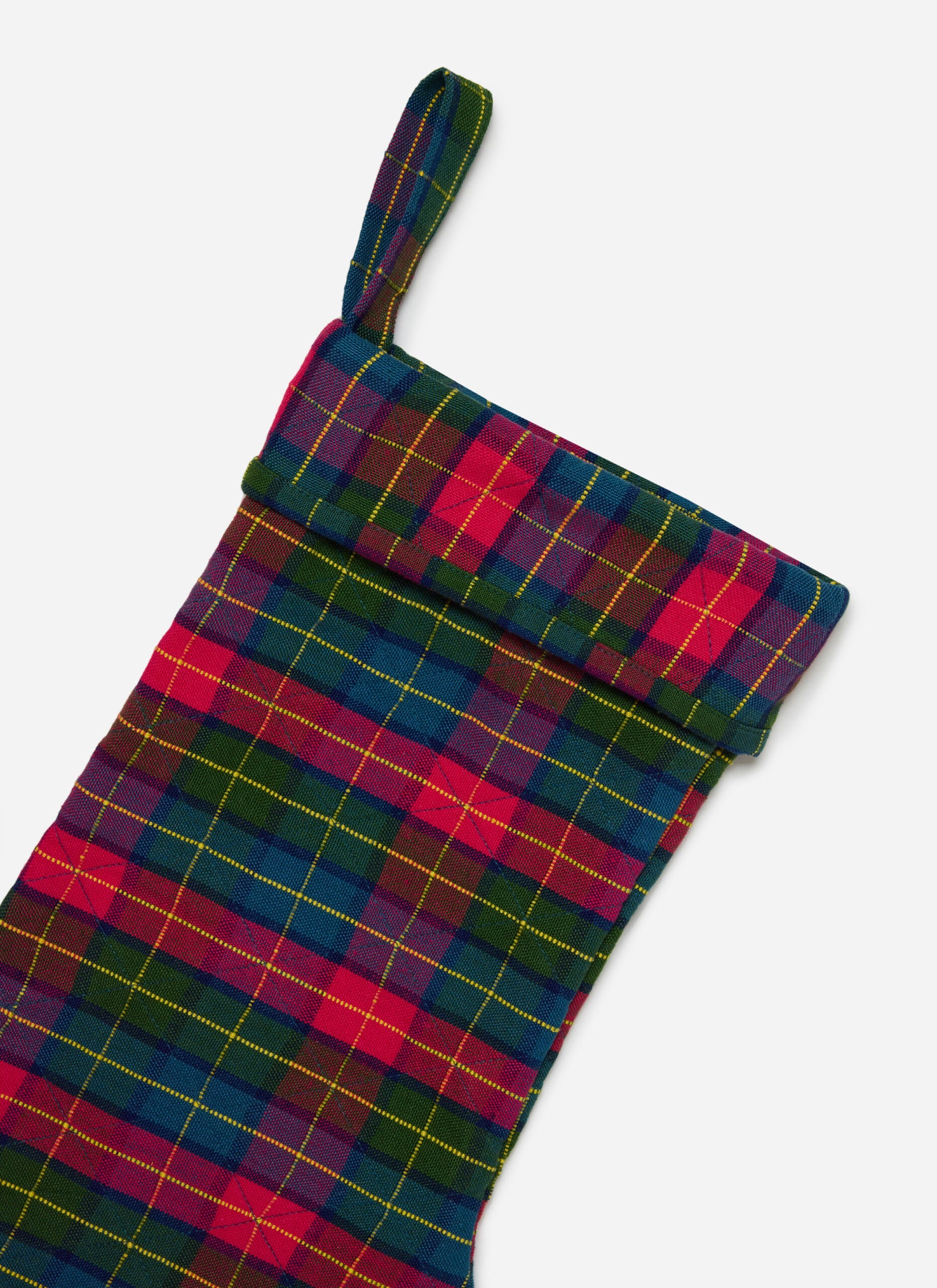 Holly Plaid Quilted Multi Stocking - Thumbnail 2