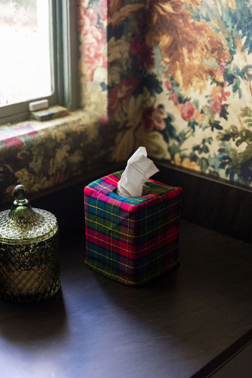 HOLLY PLAID - Multi Tissue Box Cover
