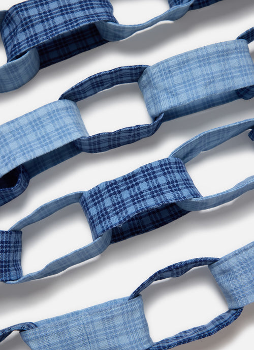 KATHERINE PLAID - Midnight & Powder Blue Chain Garland
