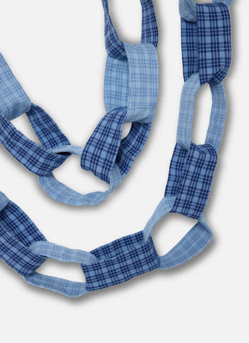KATHERINE PLAID - Midnight & Powder Blue Chain Garland