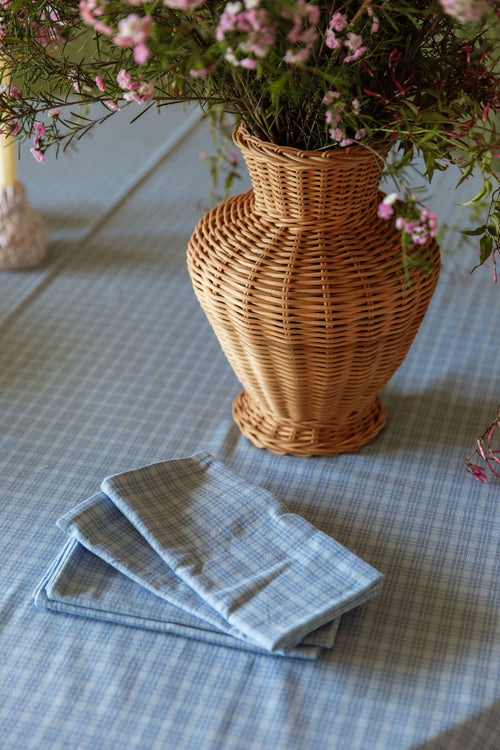 KATHERINE PLAID - Powder Blue Napkins