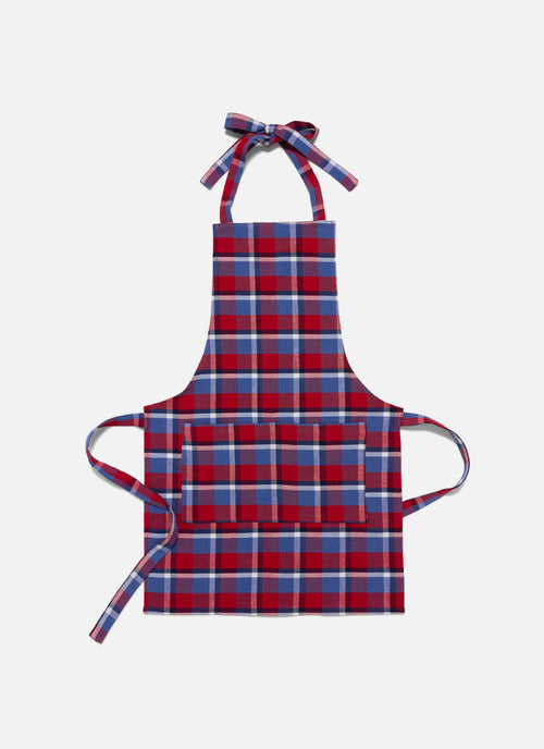 BETTY PLAID - Red Kid Apron