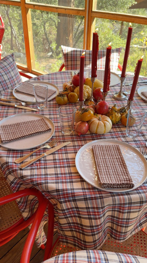 LAUREL PLAID - Multi Tablecloth