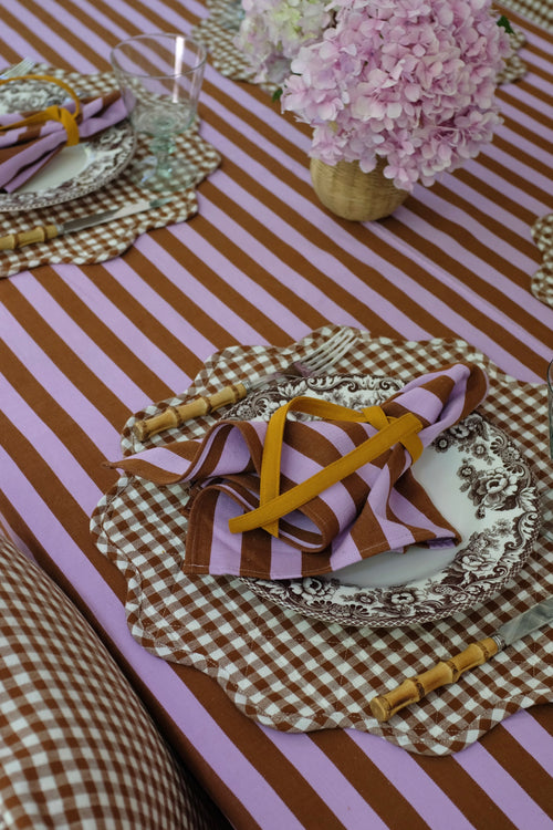 LILAC & NUTMEG - Medium Stripe Napkins