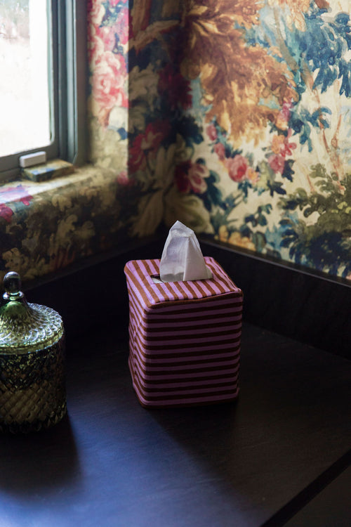 LILAC & NUTMEG - Mini Stripe Tissue Box Cover