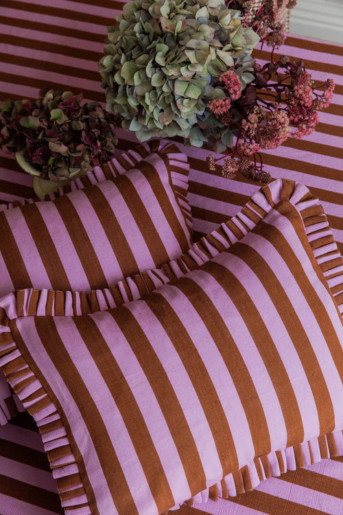 LILAC & NUTMEG - Medium Stripe Petite Pillow