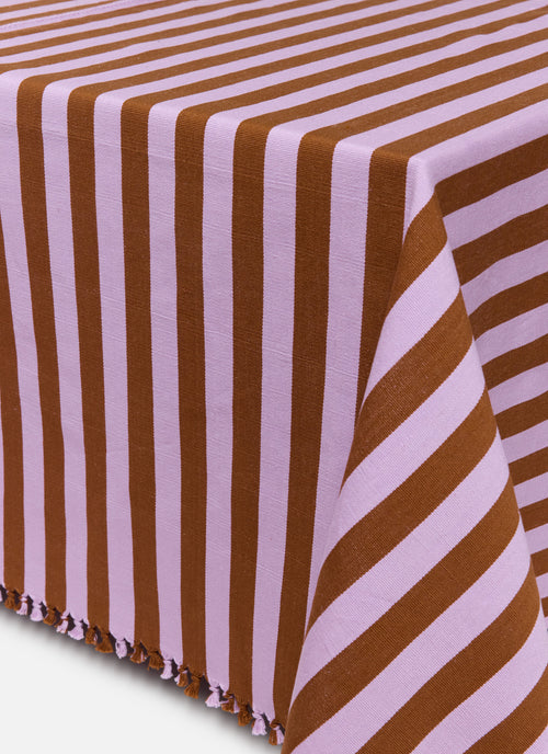 LILAC & NUTMEG - Medium Stripe Tablecloth