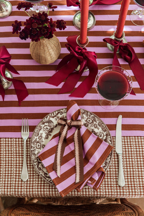 LILAC & NUTMEG - Medium Stripe Napkins