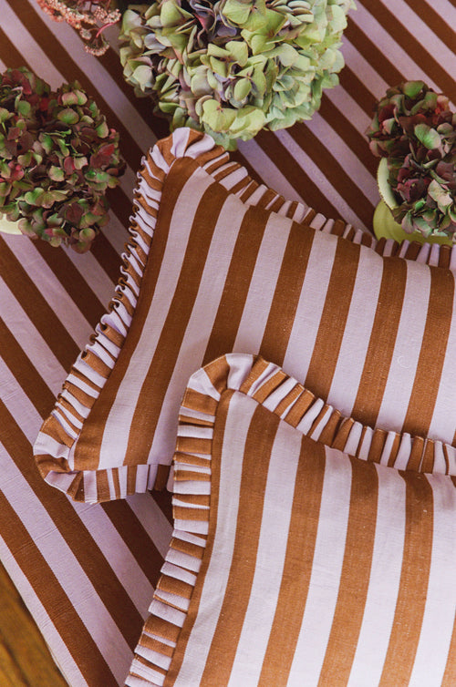 LILAC & NUTMEG - Medium Stripe Petite Pillow