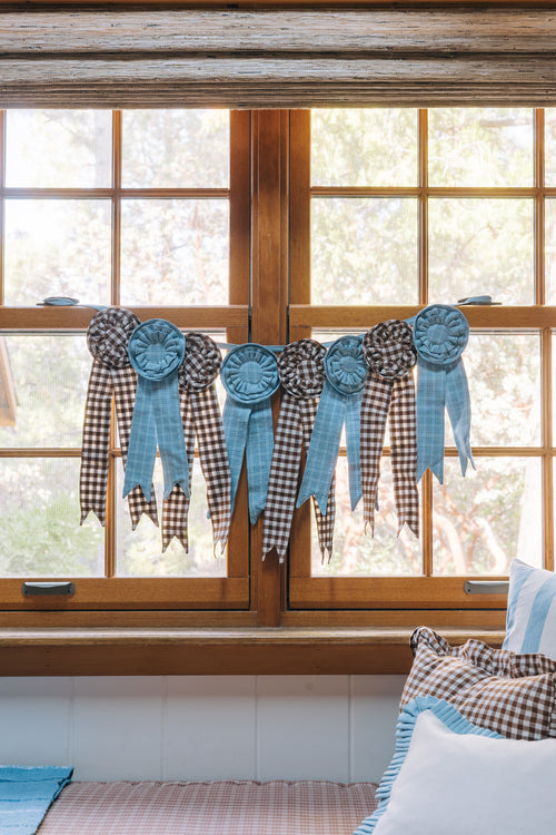KATHERINE PLAID - Powder Blue Best in Show Ribbon (Short)