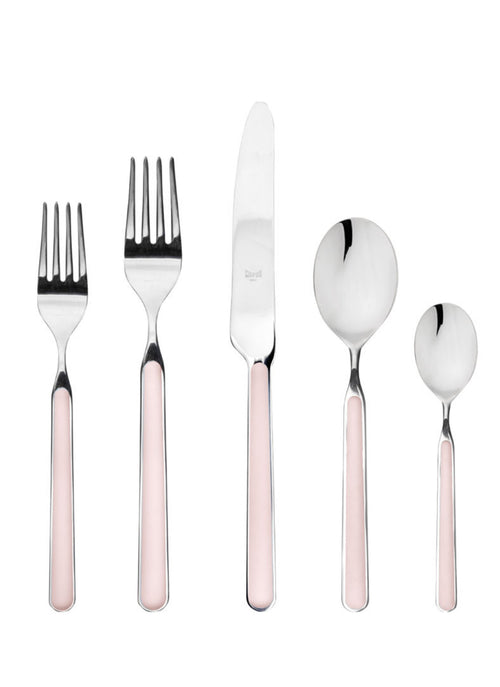 PALE ROSE Mepra 5 Piece Flatware Set