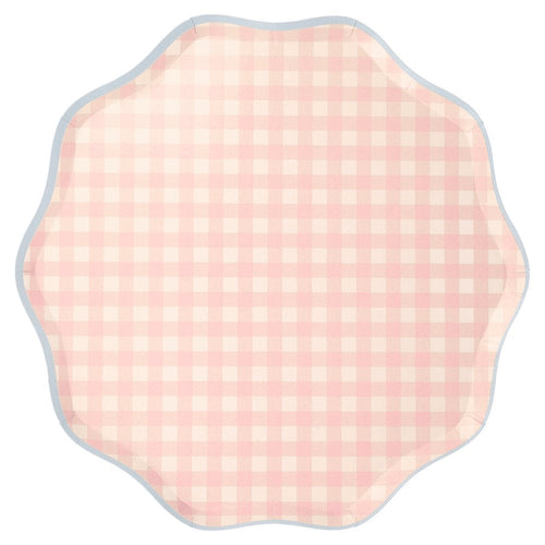Gingham Dinner Plates (x 12)