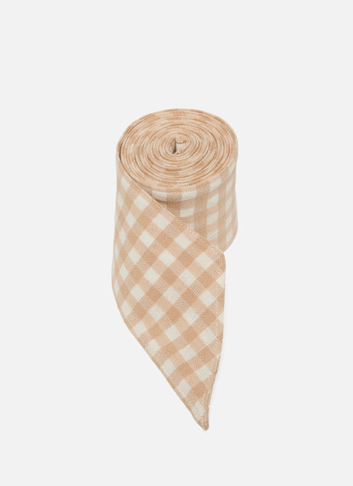 MINI GINGHAM - Blush Wide Garland Ribbon
