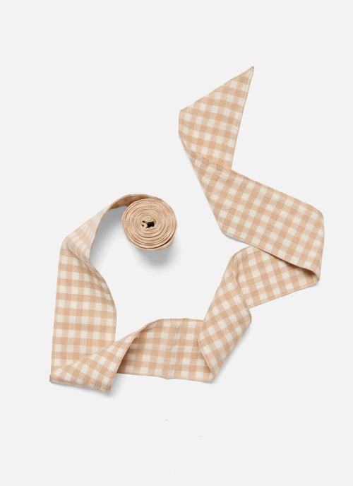 MINI GINGHAM - Blush Wide Garland Ribbon