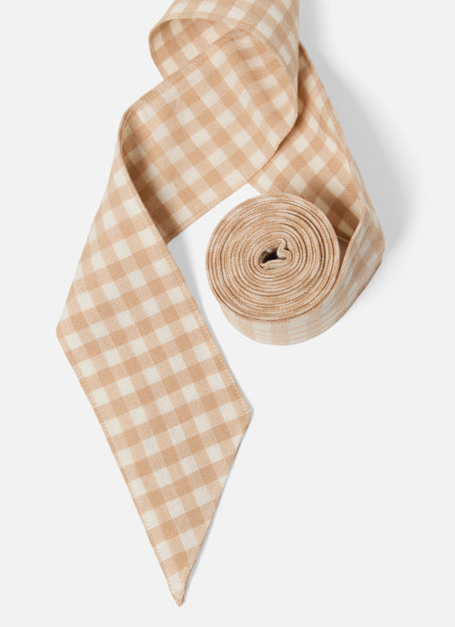 MINI GINGHAM - Blush Wide Garland Ribbon