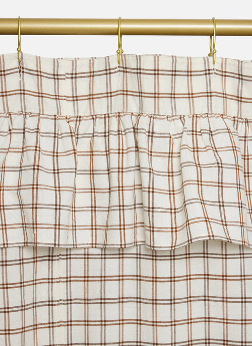 MAYFAIR - Nutmeg Ruffle Shower Curtain