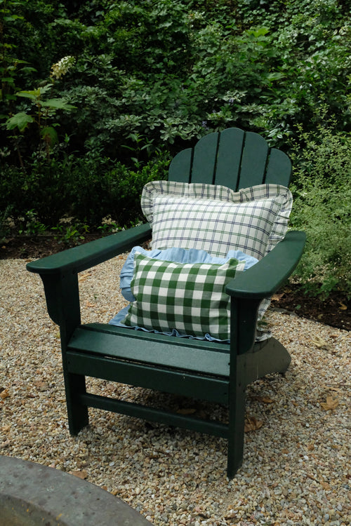 GINGHAM - Hunter and Baby Blue Petite Pillow