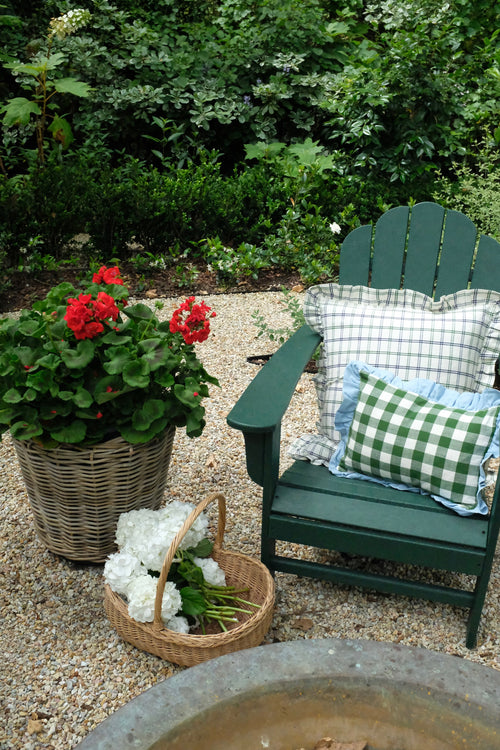 GINGHAM - Hunter and Baby Blue Petite Pillow