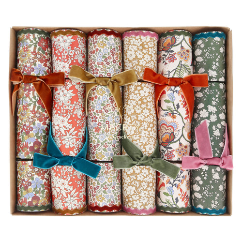 Meri Meri x Liberty Fall Crackers With Velvet Bows (x6)
