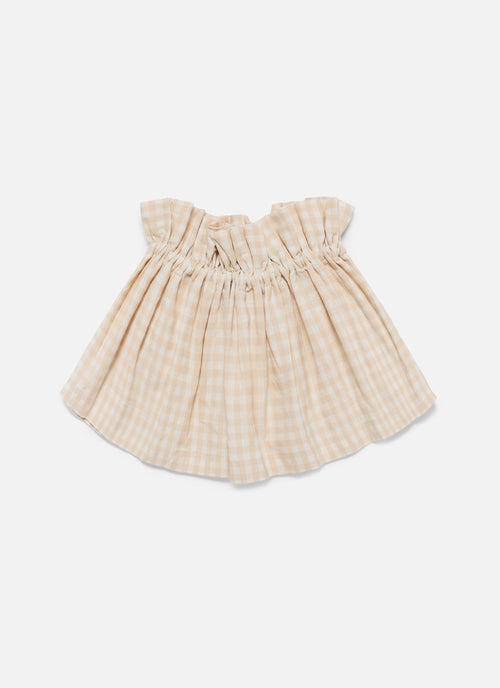 MINI GINGHAM - Cream Lampshade Cover