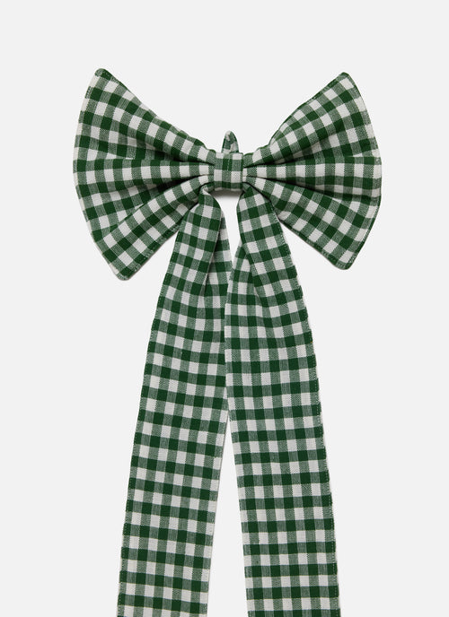 MINI GINGHAM - Hunter Fabric Bow