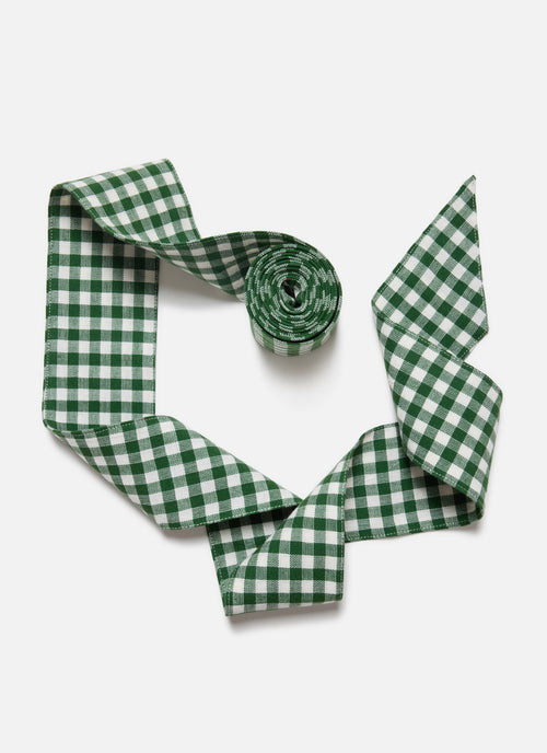 MINI GINGHAM - Hunter Wide Garland Ribbon