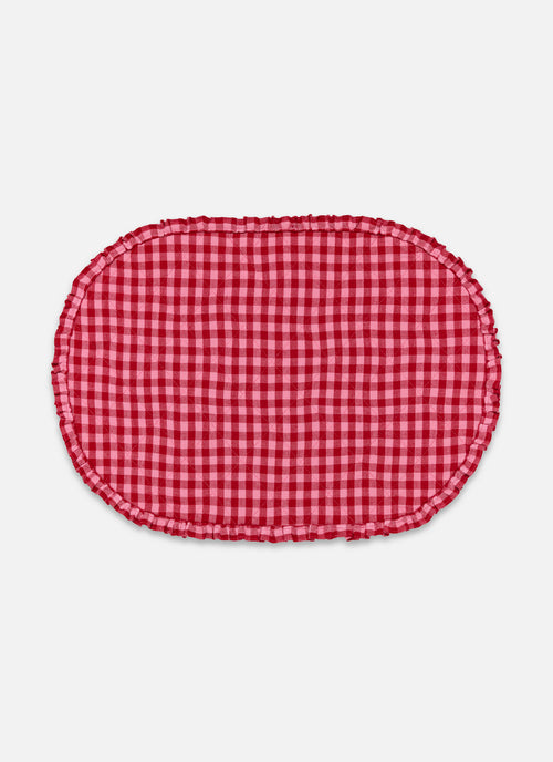 MINI GINGHAM - Valentine Oval Placemat