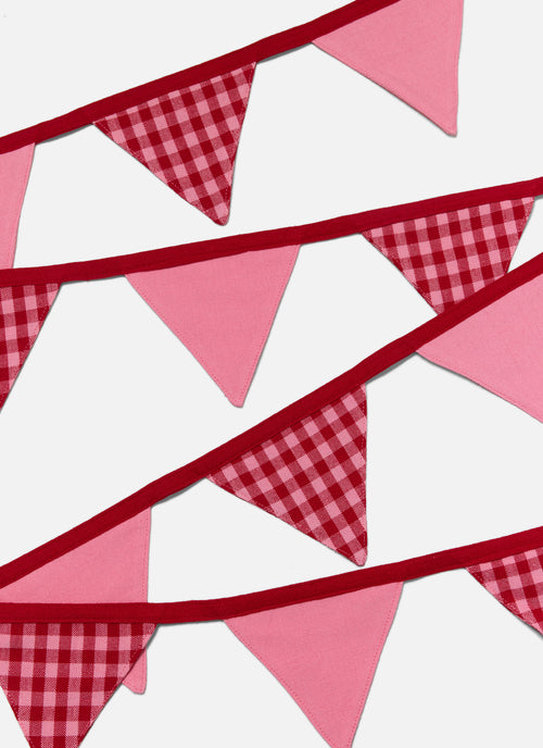 MINI GINGHAM - Valentine Flag Garland